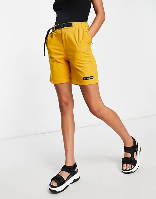 Berghaus logo shorts in yellow