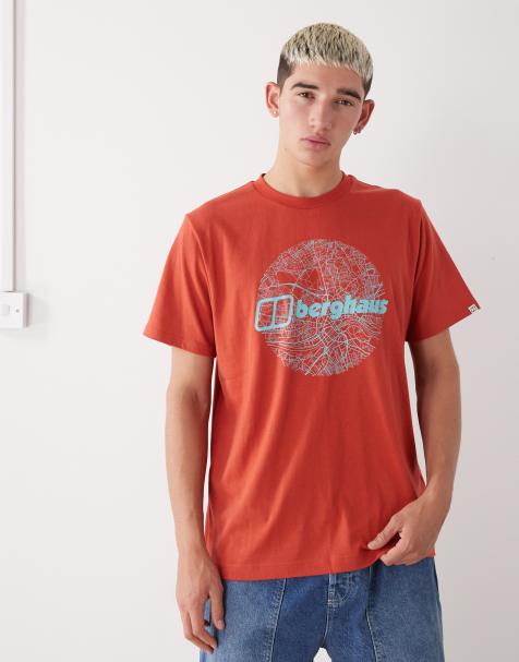 Berghaus Map of the toon tee in orange