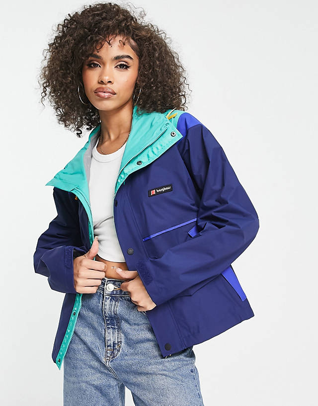 Berghaus - mayeurvate short woven jacket in blue and sea green