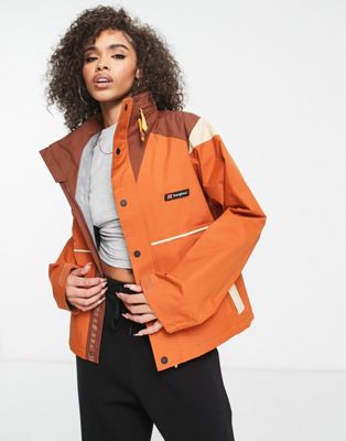 Berghaus Mayeurvate short woven jacket in rust and stone - ASOS Price Checker