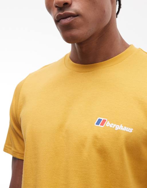 Berghaus Men's berghaus classic logo t-shirt in mustard, 4 of 5