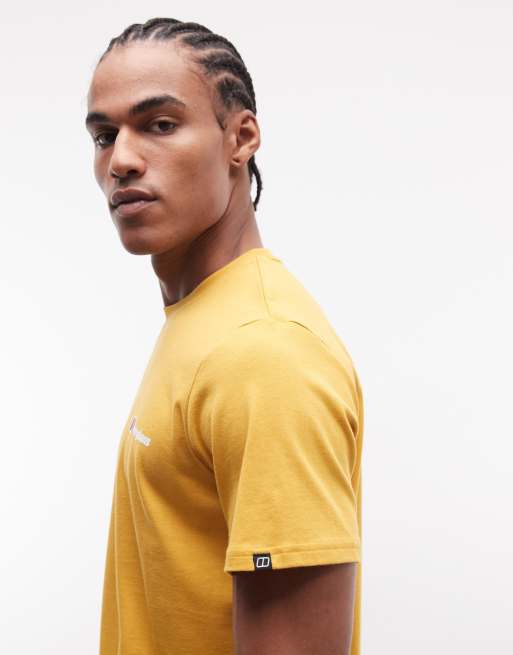 Berghaus Men's berghaus classic logo t-shirt in mustard, 5 of 5