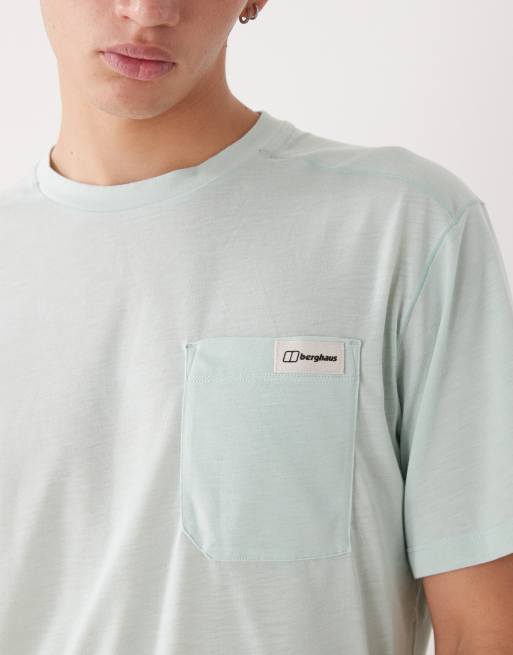 Berghaus Men's relaxed short sleeve tech tee in light green, 5 of 5