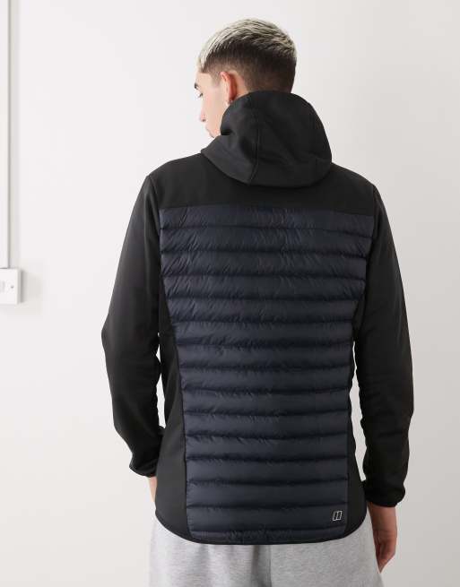 Berghaus Men's vaskye hybrid hooded insulated jacket in black, 3 of 5