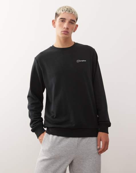 Berghaus Midlayer men's logo crew light in black - view 1