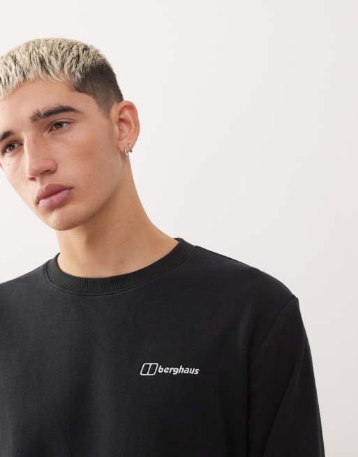Berghaus Midlayer men's logo crew light in black, 5 of 5
