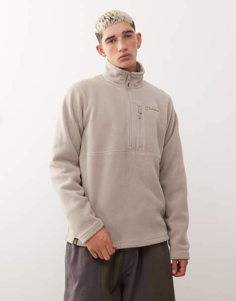 Berghaus Midlayer men's prism half zip polartec fleece in taupe - view 1