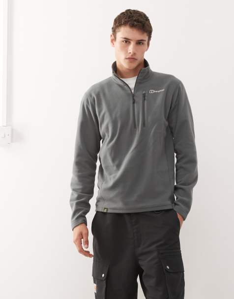 Berghaus Midlayer men's prism micro half zip polartec fleece in grey - view 1