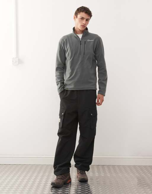 Berghaus Hommes 1/4 Fermeture Éclar Col Montant Pull Polare Talle L