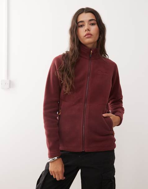 Berghaus Midlayer women's prism interactive polartec fleece jacket in dark red - view 1