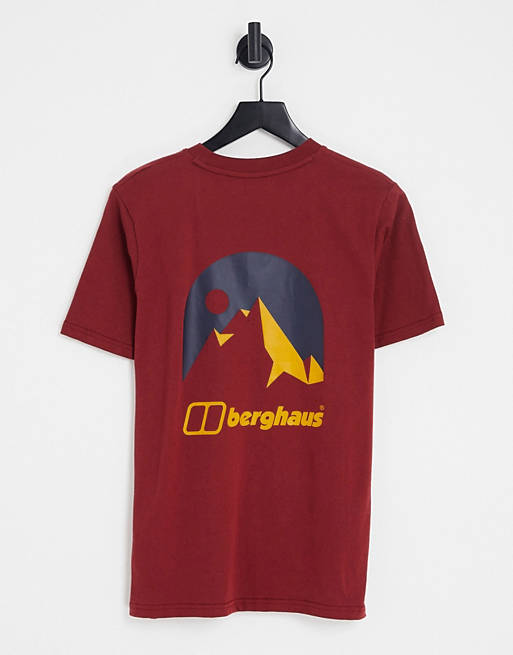 Berghaus - Mont Blanc Mountains - T-shirt in bordeauxrood 