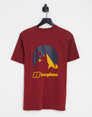 Berghaus Mont Blanc Mountains t-shirt in burgundy