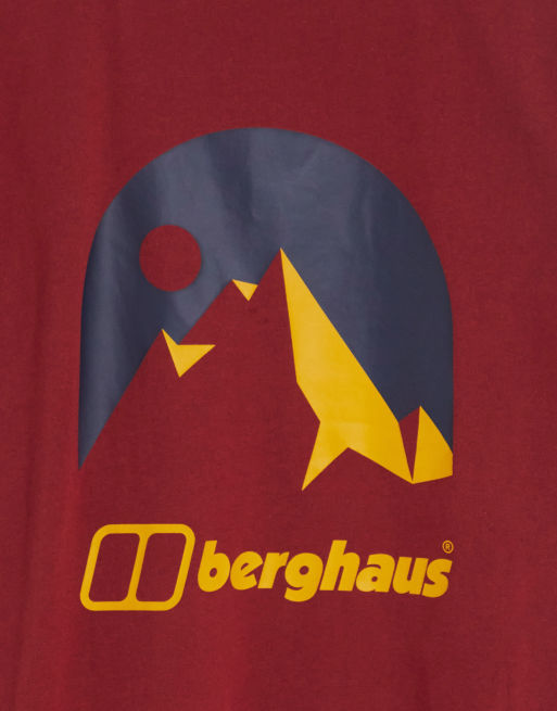 Berghaus Mont Blanc Mountains t-shirt in burgundy , 3 of 4