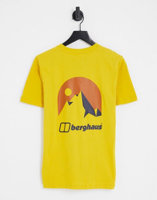  Berghaus Mont Blanc Mountains t-shirt in yellow 