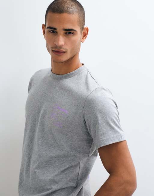 Berghaus Mount 10 essential graphic t-shirt in grey marl, 4 of 5