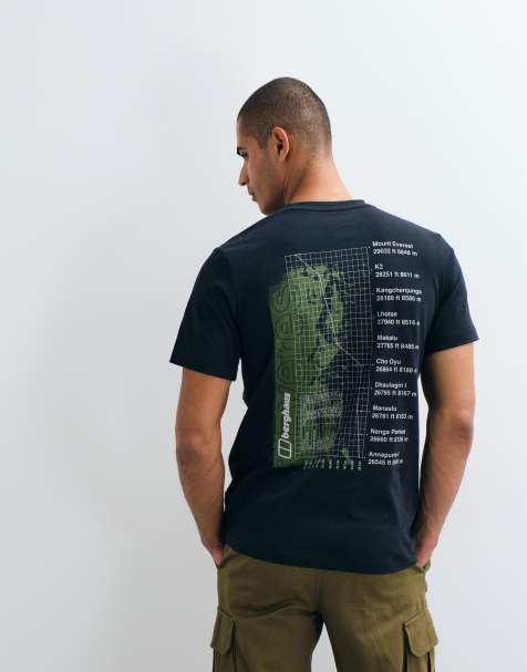 Berghaus Mount 10 essential graphic t-shirt in jet black - view 1