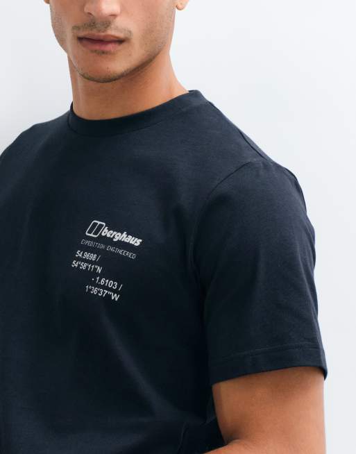 Berghaus Mount 10 essential graphic t-shirt in jet black, 4 of 5
