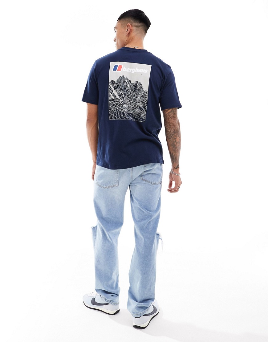 Berghaus mountain Lineation Short Sleeve T-Shirt in BLUE