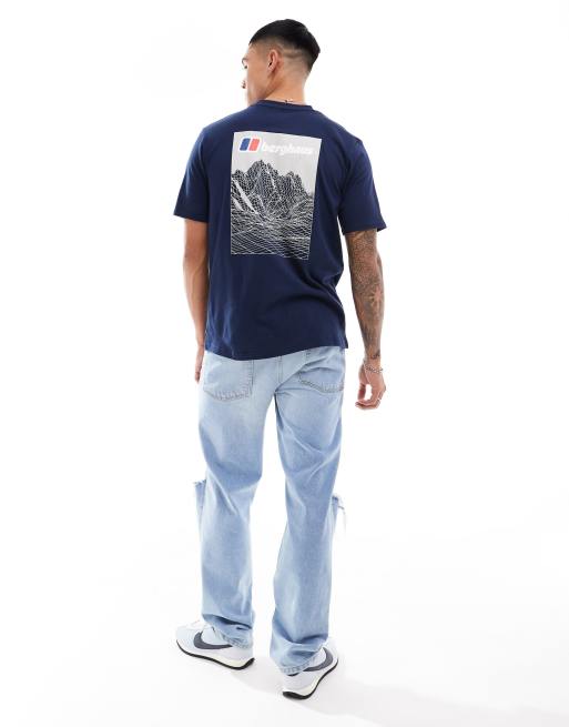 Berghaus  mountain Lineation Short Sleeve T-Shirt in BLUE