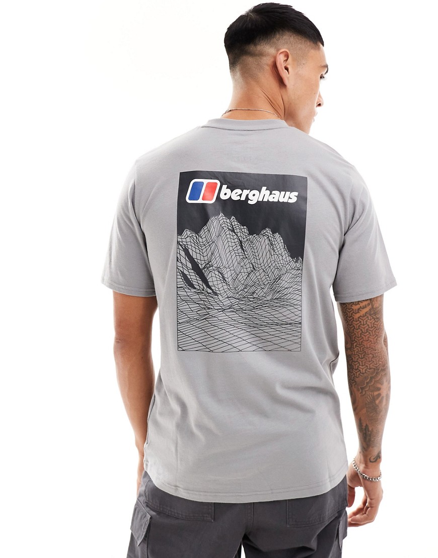 Berghaus mountain Lineation Short Sleeve T-Shirt in dark grey