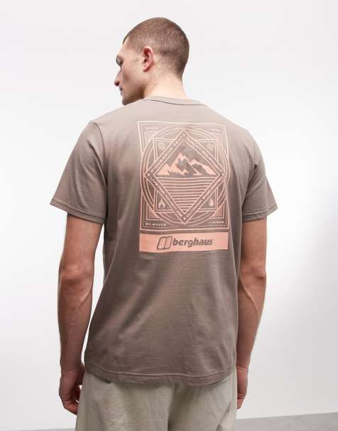 Berghaus Mountain matrix essential t-shirt in ash brown