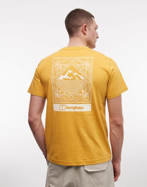 Berghaus Mountain matrix essential t-shirt in mustard - view 1