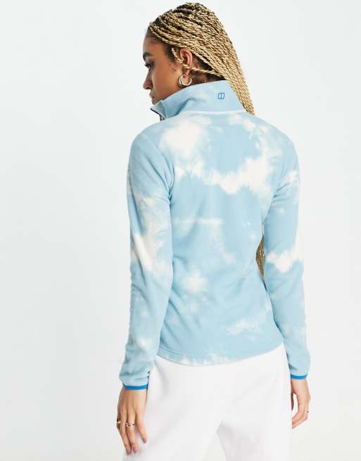 Berghaus - Navala - Tie-dye fleece met 1/4 ritsje in blauw, 2 van 4