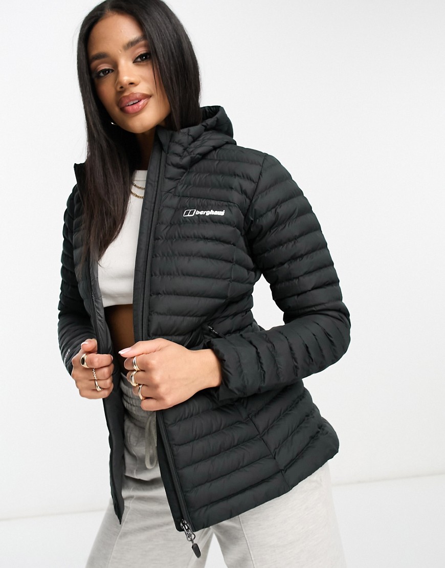 Berghaus Nula Micro resistant hooded padded jacket in black