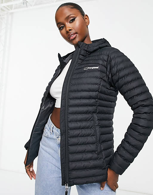 Berghaus Nula Micro water resistant hooded padded jacket in black | ASOS