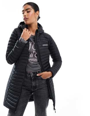 Berghaus - Nula Micro - Wattierte, lange Jacke in Schwarz