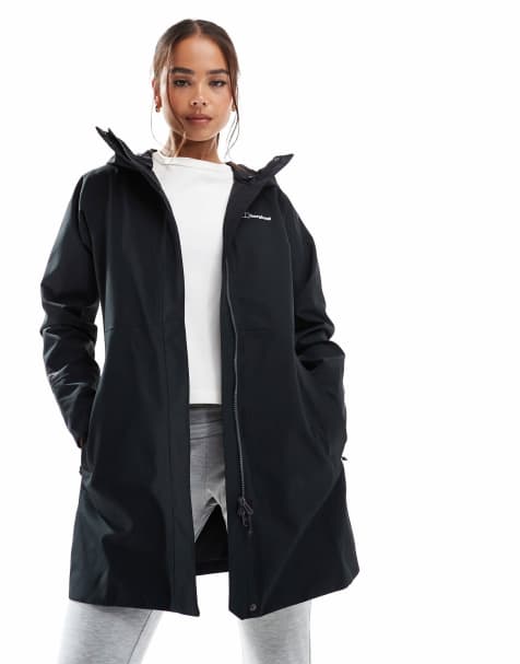 Berghaus Omeara Long Waterproof Jacket in black - view 1