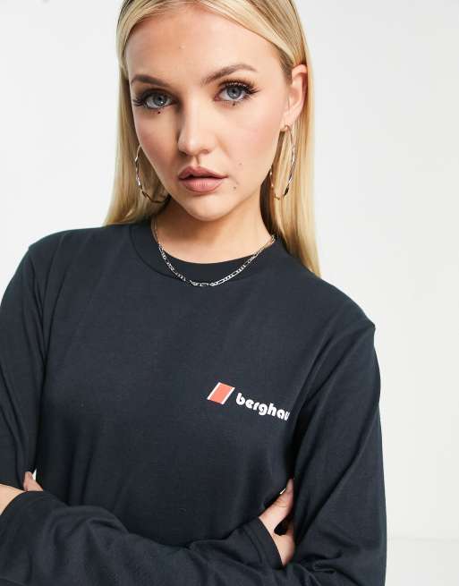 Berghaus Org Heritage front and back logo long sleeve t-shirt in black , 2 of 4