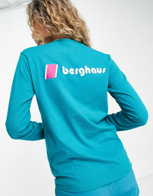 Berghaus - Org Heritage - T-shirt manches longues avec logo sur le devant et au dos - Bleu sarcelle, 2 de 4