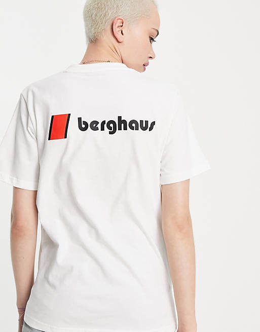 Berghaus - Org Heritage - T-shirt met logo op de voor- en achterkant in wit 