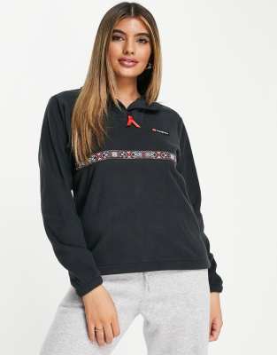 Berghaus Oversized Aztec 1/4 Zip Fleece In Black | ModeSens