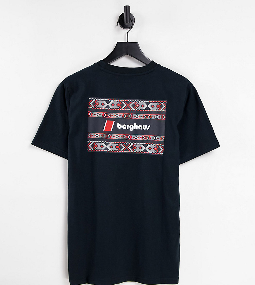 Berghaus pattern t-shirt in black Exclusive at ASOS