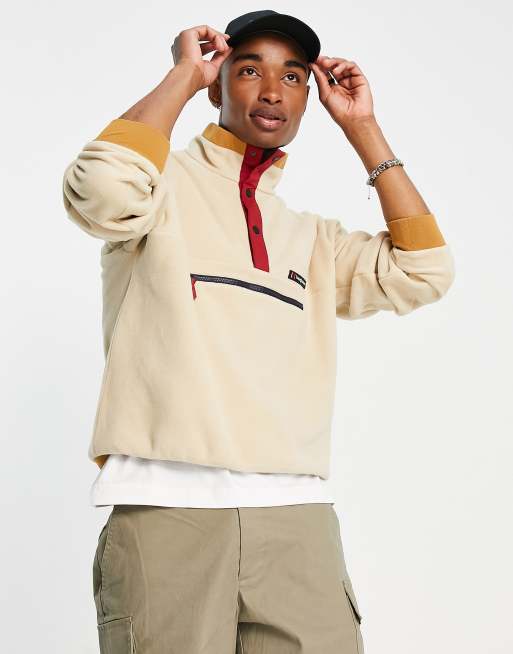 Berghaus Polarplus snap neck fleece in beige