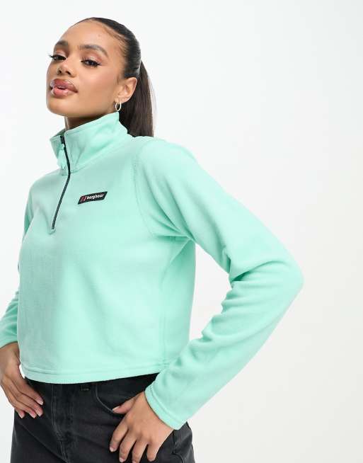 Cropped quarter zip discount fleece