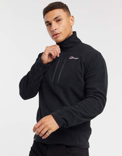 Black half best sale zip fleece