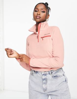 Berghaus - Prism 2.0 - Oberteil aus Mikro-Fleece in Rosé mit kurzem Reißverschluss-Rosa