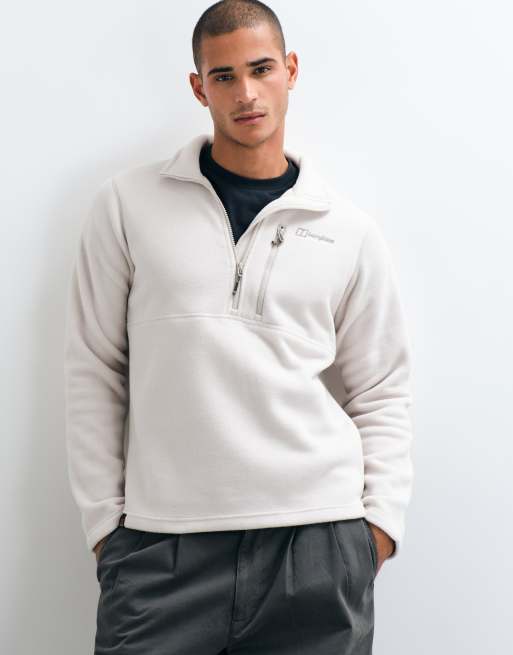 Berghaus Prism polartec half zip fleece in stone, 3 of 9