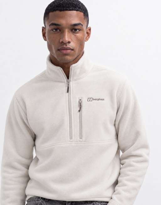 Berghaus Prism polartec half zip fleece in stone, 6 of 9