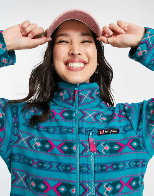 Berghaus Prism Printed Trango 1 4 zip fleece in teal aztec ASOS