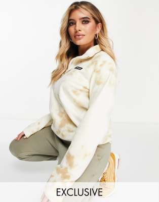 Berghaus Berghaus Prism Printed Trango aztec fleece in beige tie dye Exclusive at ASOS-Neutral