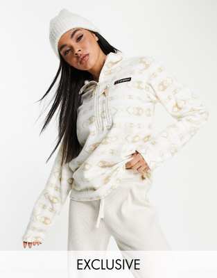 Berghaus Berghaus Prism Printed Trango aztec fleece in light beige Exclusive at ASOS-Neutral
