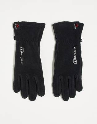 BERGHAUS PRISM TOUCHSCREEN FLEECE GLOVES IN BLACK