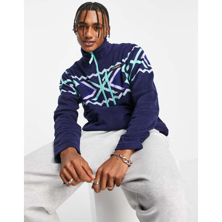 Berghaus Prism Trango 1 2 zip aztec fleece in navy ASOS