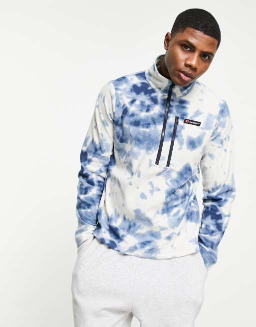 Berghaus Prism Trango 1/2 zip fleece in blue tie dye | ASOS