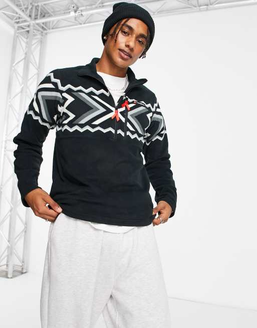 Berghaus – Prism – Trango – Svart fleece med halv dragkedja
