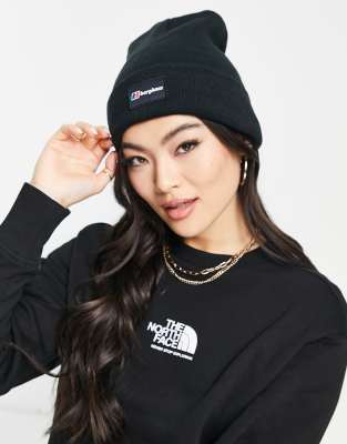 Berghaus Recognition logo patch beanie in black